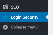 login security menu item